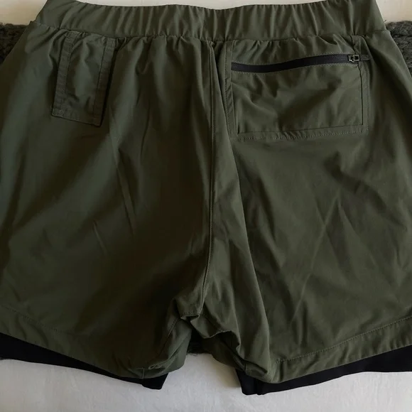ASRV Men's Dark Green Athletic Shorts - Picture 7 of 9